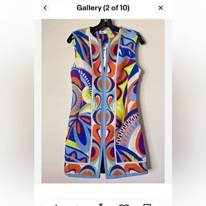 Zara (Pucci like print) Colorful Geometric Pattern Dress NWT size small